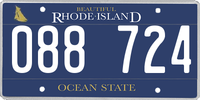 RI license plate 088724