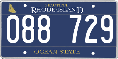 RI license plate 088729