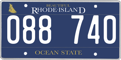 RI license plate 088740