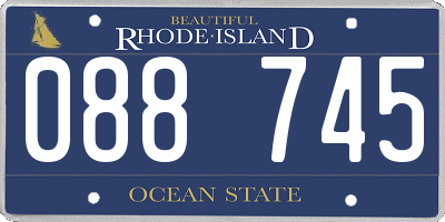 RI license plate 088745