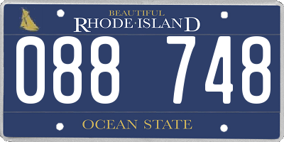 RI license plate 088748