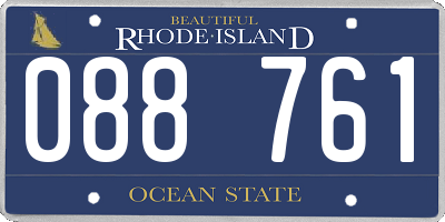 RI license plate 088761