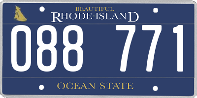 RI license plate 088771