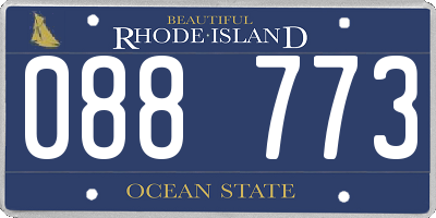 RI license plate 088773