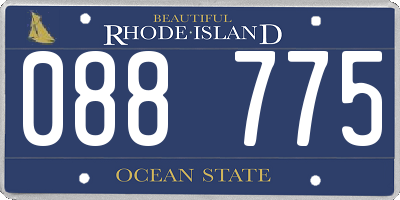 RI license plate 088775