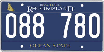 RI license plate 088780