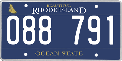 RI license plate 088791