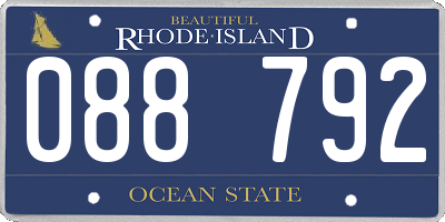 RI license plate 088792