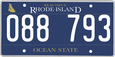 RI license plate 088793