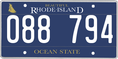 RI license plate 088794