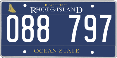 RI license plate 088797