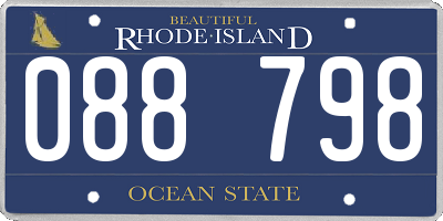 RI license plate 088798