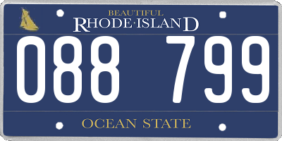 RI license plate 088799