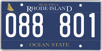 RI license plate 088801