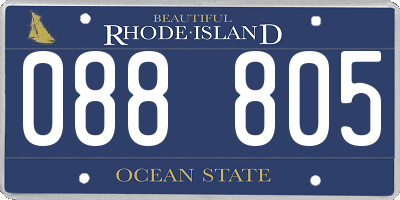 RI license plate 088805