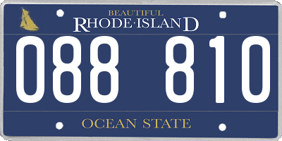 RI license plate 088810