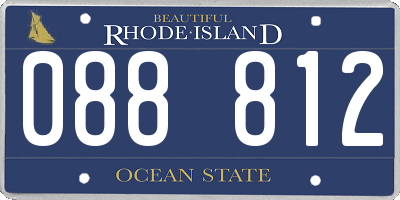 RI license plate 088812