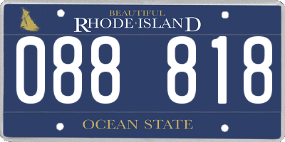 RI license plate 088818