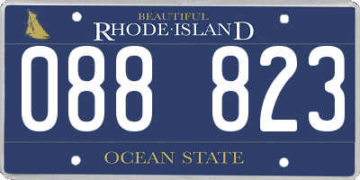 RI license plate 088823