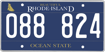 RI license plate 088824
