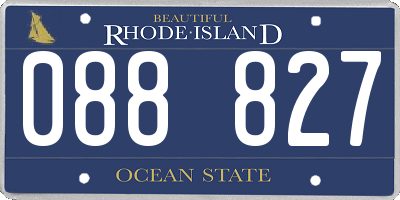 RI license plate 088827