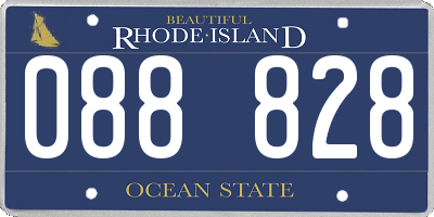 RI license plate 088828