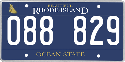 RI license plate 088829
