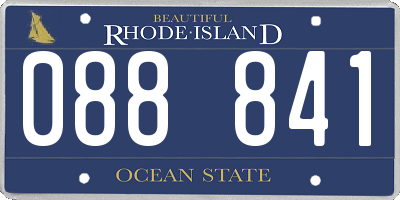 RI license plate 088841