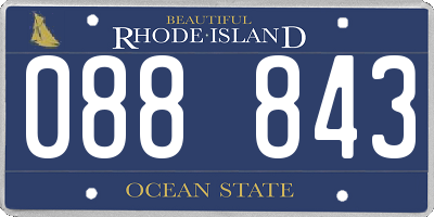 RI license plate 088843