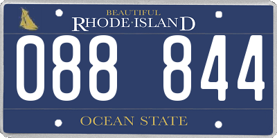 RI license plate 088844