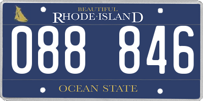 RI license plate 088846