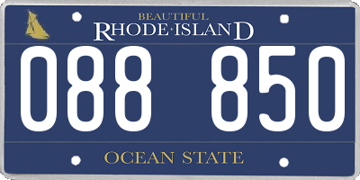 RI license plate 088850