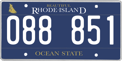RI license plate 088851