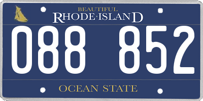 RI license plate 088852