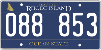 RI license plate 088853
