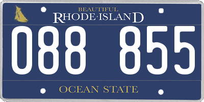 RI license plate 088855