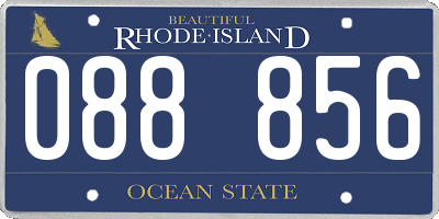 RI license plate 088856