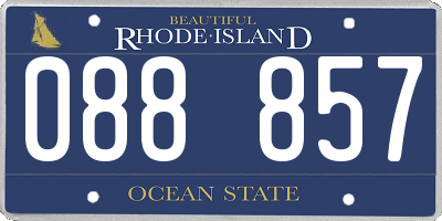 RI license plate 088857