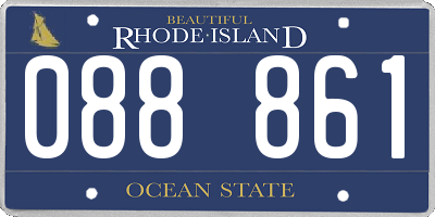 RI license plate 088861
