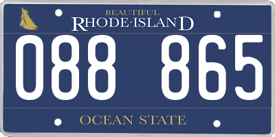 RI license plate 088865