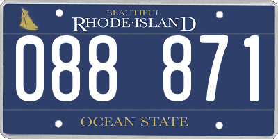 RI license plate 088871