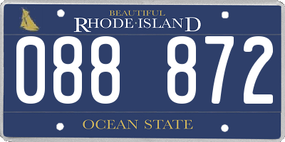 RI license plate 088872