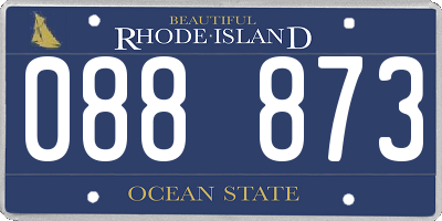 RI license plate 088873
