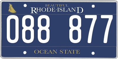 RI license plate 088877