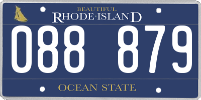 RI license plate 088879
