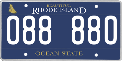 RI license plate 088880