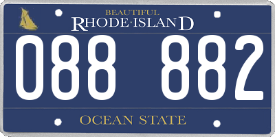 RI license plate 088882