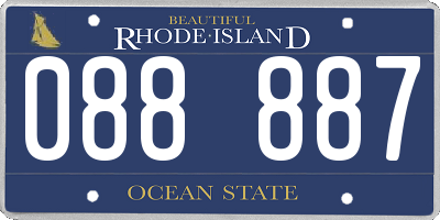 RI license plate 088887