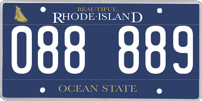 RI license plate 088889