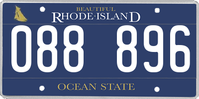 RI license plate 088896